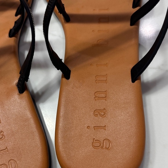 Gianni Bini Black and Tan Strappy Sandals - Picture 4 of 8